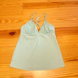 Athleta Swim Tankini Top Size Large Blue